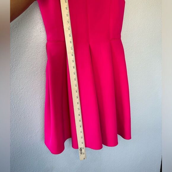 Tibi Sleeveless Fit & Flare Scuba Neoprene Dress  Pink Size 2 - Picture 12 of 13